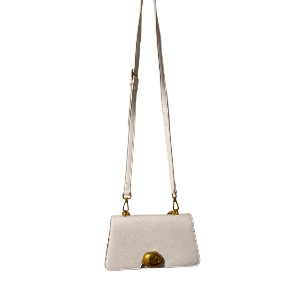 Chic lightweight vegan leather unique small back with removable strap